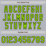 Custom Gray Neon Green-Black Authentic Baseball Jersey