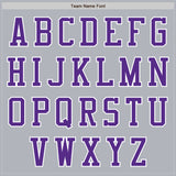 Custom Gray Purple-White Authentic Baseball Jersey