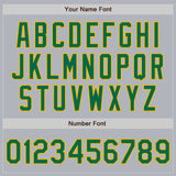 Custom Gray Kelly Green-Gold Authentic Baseball Jersey