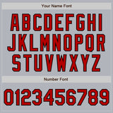 Custom Gray Red-Black Authentic Baseball Jersey