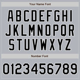 Custom Gray Black-White Authentic Baseball Jersey