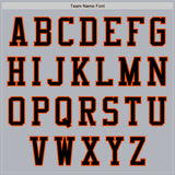 Custom Gray Black-Orange Authentic Baseball Jersey