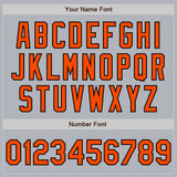 Custom Gray Orange-Black Authentic Baseball Jersey