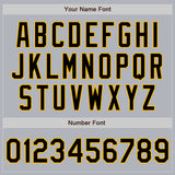 Custom Gray Black-Gold Authentic Baseball Jersey