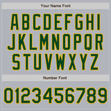 Custom Gray Green-Gold Authentic Baseball Jersey
