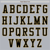 Custom Gray Black-Old Gold Authentic Baseball Jersey