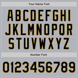 Custom Gray Black-Old Gold Authentic Baseball Jersey