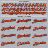Custom Gray Orange-Navy Authentic Throwback Basketball Jersey