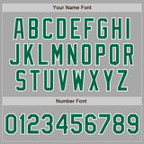 Custom Stitched Gray Kelly Green-White Baseball Pullover Sweatshirt Hoodie