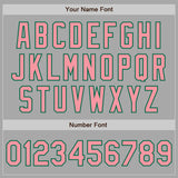 Custom Stitched Gray Medium Pink-Kelly Green Baseball Pullover Sweatshirt Hoodie