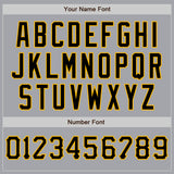 Custom Gray Black-Gold Authentic Baseball Jersey
