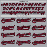 Custom Gray Maroon-Black Authentic Baseball Jersey