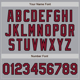 Custom Gray Maroon-Black Authentic Baseball Jersey
