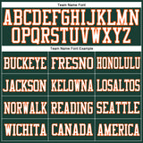 Custom Green White-Orange Mesh Authentic Football Jersey