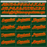Custom Green Red-Gold Mesh Authentic Throwback Baseball Jersey
