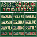 Custom Green Vintage USA Flag-Cream Mesh Authentic Throwback Baseball Jersey