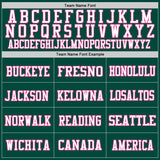 Custom Green Pink-White Mesh Authentic Throwback Football Jersey