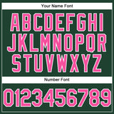 Custom Stitched Green Pink-White Sports Pullover Sweatshirt Hoodie