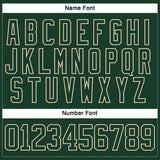 Custom Green Cream Hockey Lace Neck Jersey