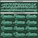 Custom Green Kelly Green-White Hockey Lace Neck Jersey