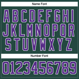 Custom Green Purple-White Hockey Jersey