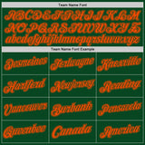 Custom Green Orange Authentic Throwback Basketball Jersey