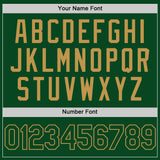 Custom Green Old Gold Authentic Throwback Basketball Jersey