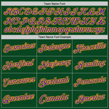 Custom Green Purple-Gold Authentic Throwback Basketball Jersey