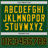 Custom Green Black-Gold Authentic Throwback Basketball Jersey