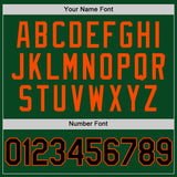 Custom Green Black-Orange Authentic Throwback Basketball Jersey