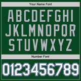 Custom Green White Royal-Gray Authentic Throwback Basketball Jersey