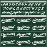 Custom Stitched Green White Baseball Pullover Sweatshirt Hoodie