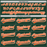 Custom Stitched Green Orange-White Baseball Pullover Sweatshirt Hoodie