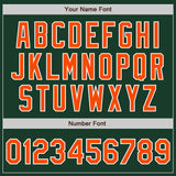 Custom Stitched Green Orange-White Baseball Pullover Sweatshirt Hoodie