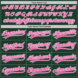 Custom Stitched Green Pink-White Baseball Pullover Sweatshirt Hoodie