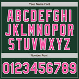 Custom Stitched Green Pink-White Baseball Pullover Sweatshirt Hoodie