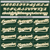 Custom Stitched Green White-Old Gold Baseball Pullover Sweatshirt Hoodie