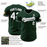 Custom Green White-Gray Authentic Baseball Jersey
