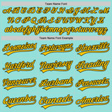 Custom Ice Blue Black-Yellow Authentic Baseball Jersey