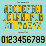 Custom Ice Blue Black-Yellow Authentic Baseball Jersey