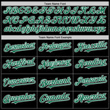 Custom Black Kelly Green-White Bomber Full-Snap Varsity Letterman Two Tone Hoodie Jacket