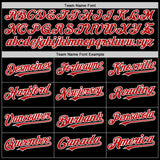 Custom Black Red-White Bomber Full-Snap Varsity Letterman Lapel Collar Byron Jacket