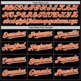 Custom Black Orange-White Bomber Full-Snap Varsity Letterman Two Tone Lapel Collar Byron Jacket