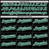 Custom Black Kelly Green-White Bomber Full-Snap Varsity Letterman Two Tone Lapel Collar Byron Jacket