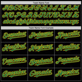 Custom Black Kelly Green-Gold Bomber Full-Snap Varsity Letterman Two Tone Lapel Collar Byron Jacket