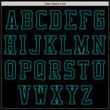 Custom Black Teal Bomber Varsity Letterman Zipper Jacket