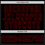 Custom Black Red Bomber Varsity Letterman Zipper Jacket