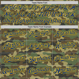 Custom Camo Royal-Yellow Bomber Full-Snap Varsity Letterman Salute To Service Hoodie Jacket