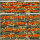 Custom Camo Red-Gold Bomber Full-Snap Varsity Letterman Salute To Service Hoodie Jacket