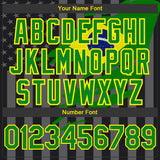 Custom Black Grass Green Light Yellow-Gray Brasil Brazilian Flag 3D Bomber Full-Snap Varsity Letterman Hoodie Jacket